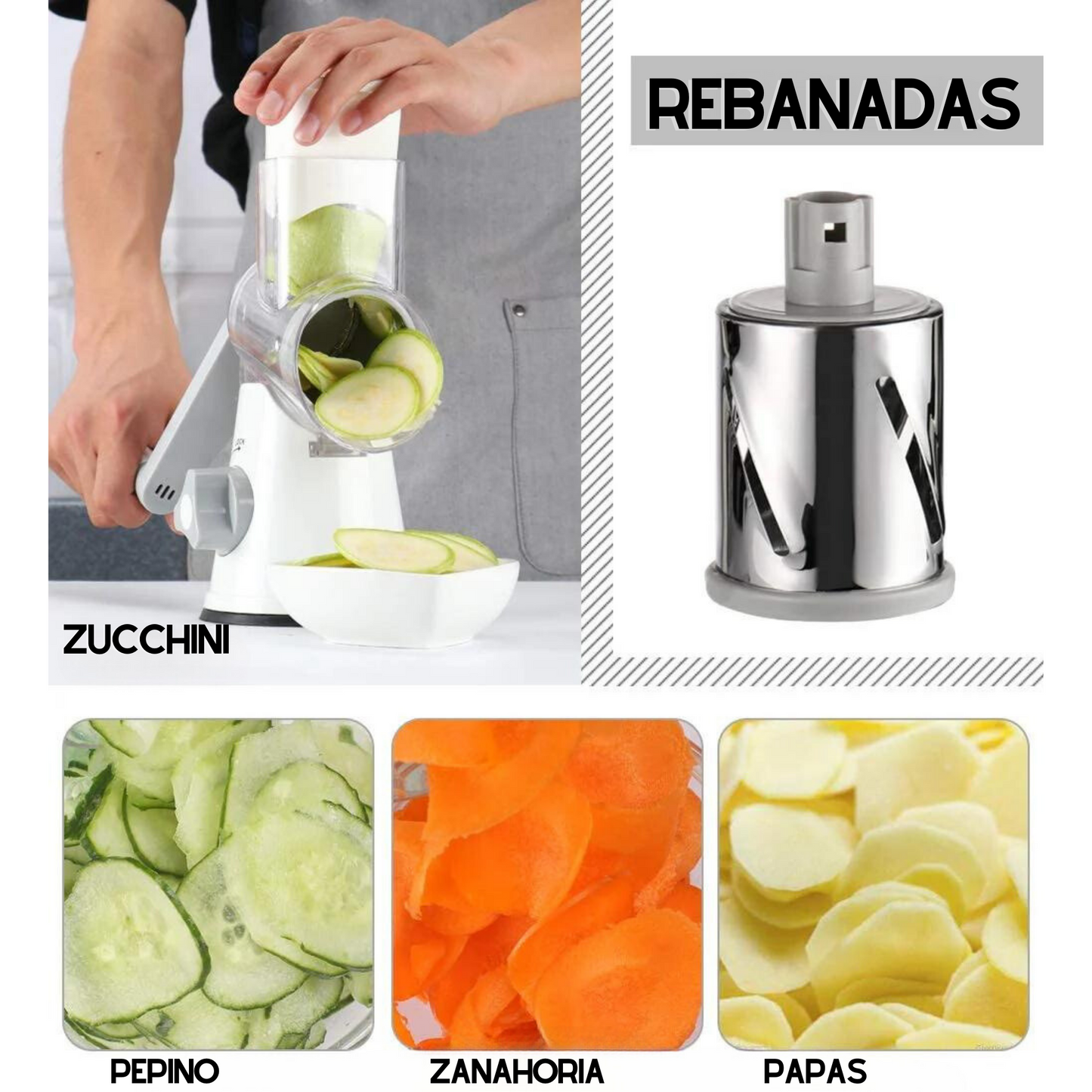 Rallador y cortador de verduras