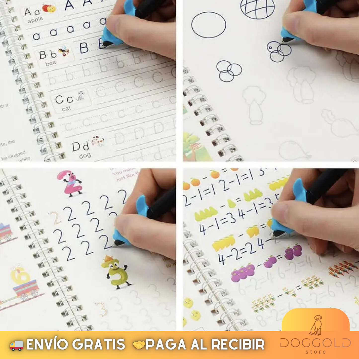 📙 Kit 4 cuadernos MONTESSORI + 5 Lápices + ENVÍO GRATIS 🔥