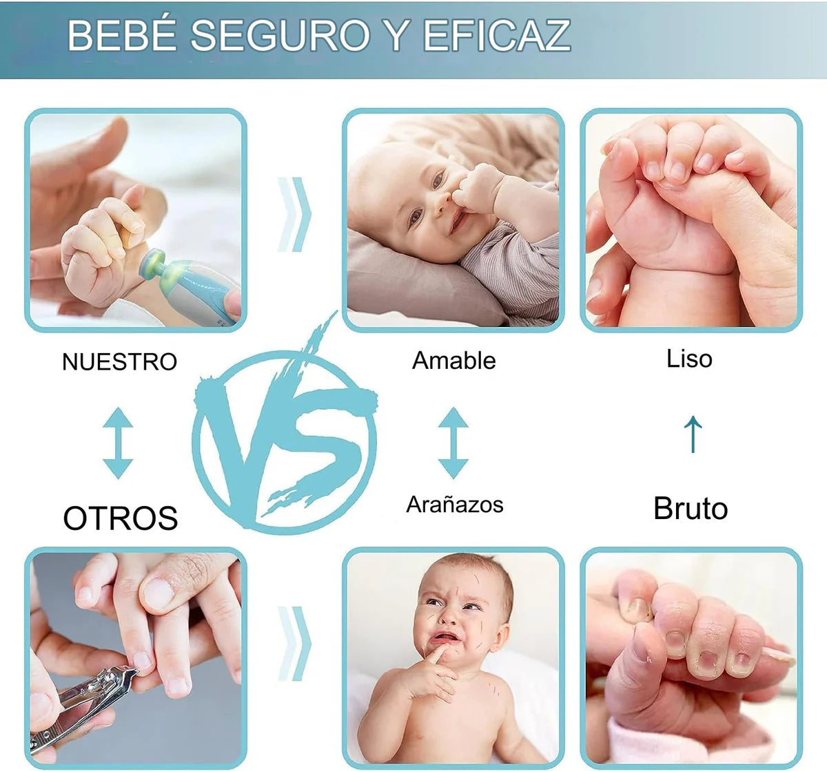 BABY NAIL™ Kit de lima para uñas de bebe (Incluye 6 cabezales)